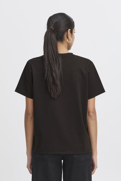 Kate Short Sleeve Top (Black)