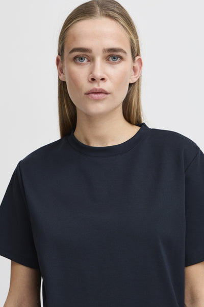 Kate Short Sleeve Top (Navy)