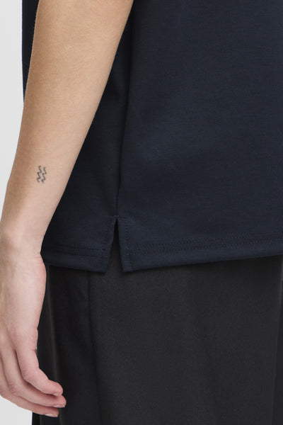 Kate Short Sleeve Top (Navy)