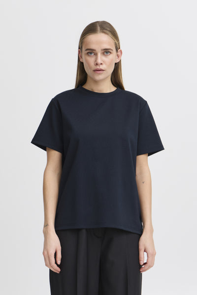 Kate Short Sleeve Top (Navy)
