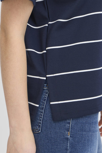 Kala Striped Knit Top (Navy)