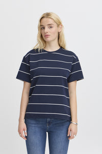 Kala Striped Knit Top (Navy)