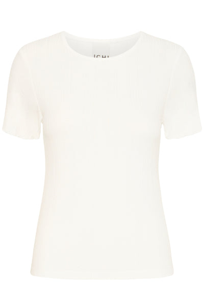 Cella Ribbed Top (White)