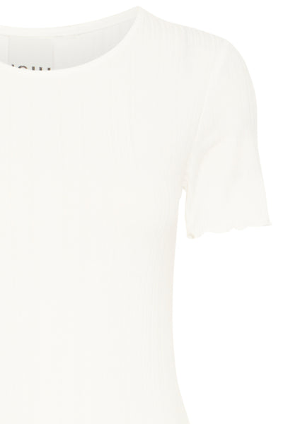 Cella Ribbed Top (White)