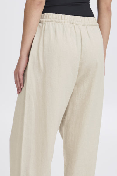 Lino Linen Blend Barrel Pant (Nature)