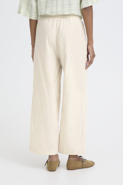Lino Linen Blend Crop Pant (Ecru)