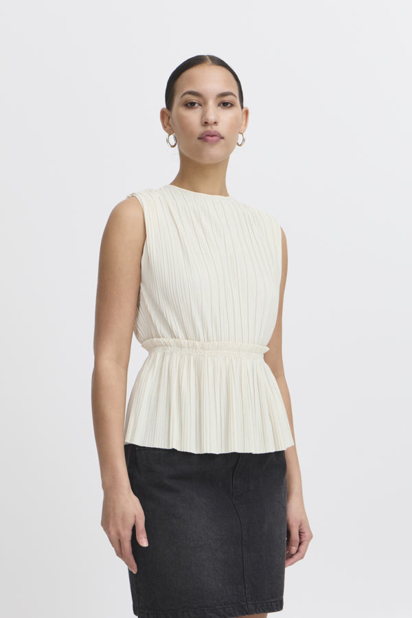Yamilet Pleated Top (Cream)
