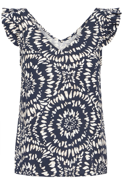 Haya Frill Top (Navy Burst)