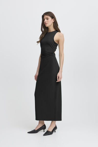 Katine Open Back Dress (BLack)
