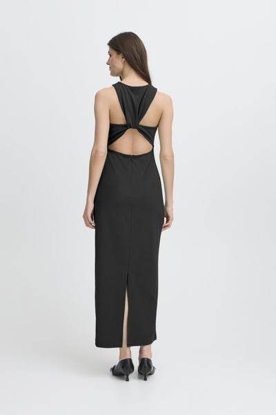 Katine Open Back Dress (BLack)