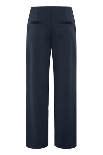 Kate Wide Side Zip Pant (Navy)