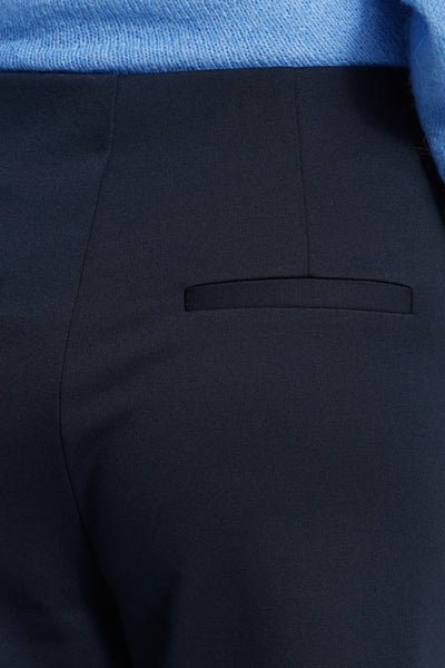 Kate Wide Side Zip Pant (Navy)