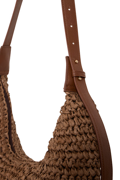 Cathe Straw Hobo Bag