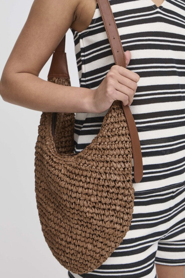 Cathe Straw Hobo Bag