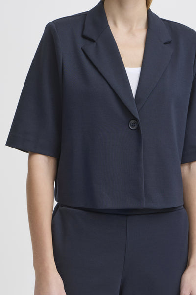 Kate Signature Crop Jacket (Navy)