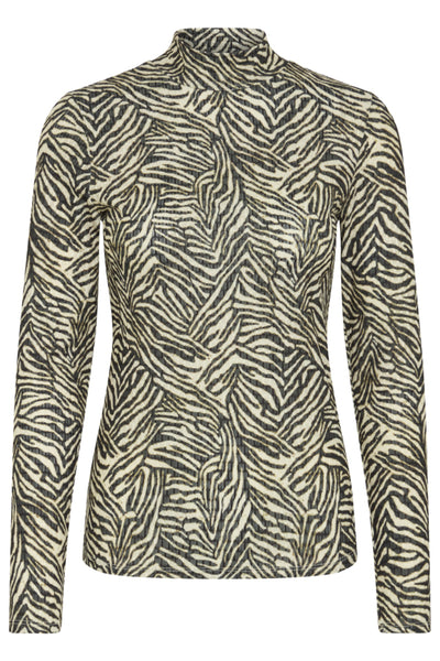 Lavan Printed Mockneck Top