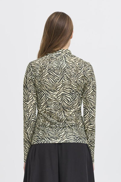 Lavan Printed Mockneck Top