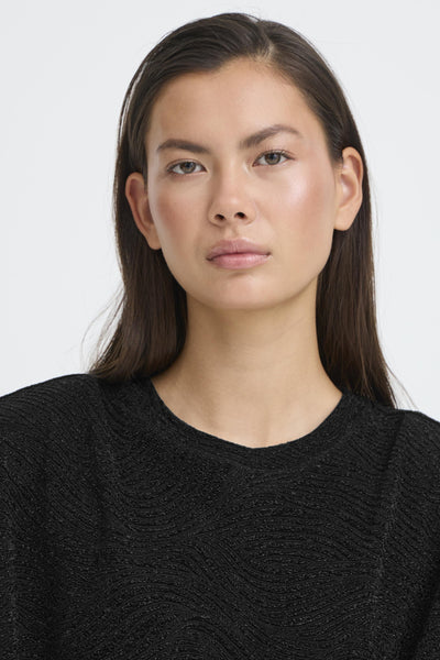 Nareen Sparkle Oversized Top (Black)