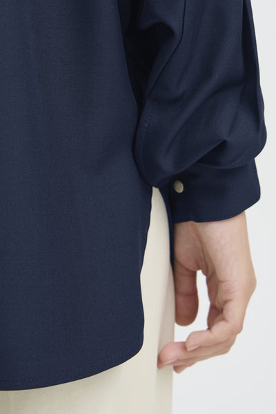 Erina Button Down Shirt (Navy)