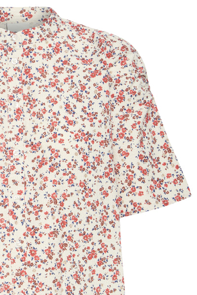 Wina Cotton Button Down Blouse (Teaberry)