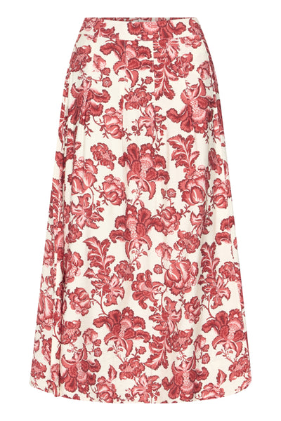 Gilvis Floral Skirt (Red)