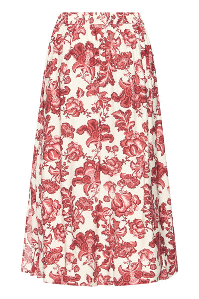 Gilvis Floral Skirt (Red)