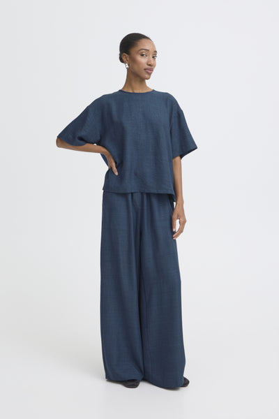 Katico Open Back Top (True Navy Melange)