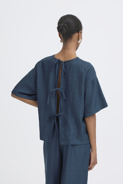 Katico Open Back Top (True Navy Melange)