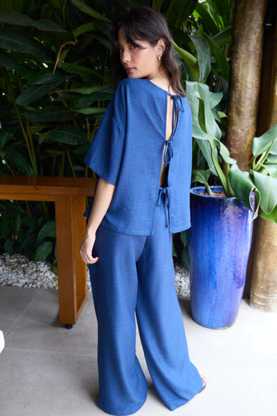 Katico Open Back Top (True Navy Melange)
