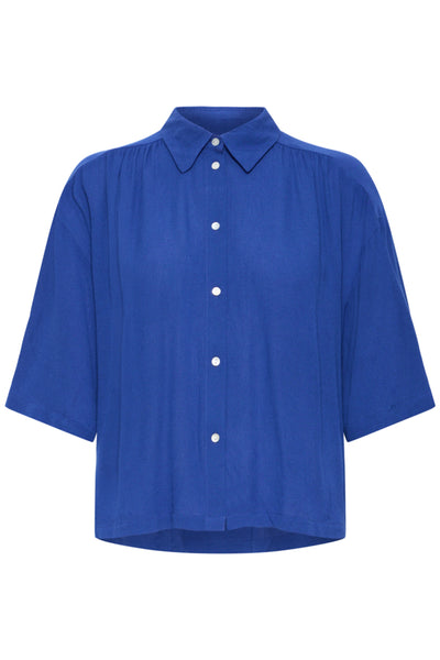 Marrakech Button Down Blouse (Sodalite Blue)
