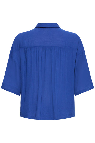 Marrakech Button Down Blouse (Sodalite Blue)