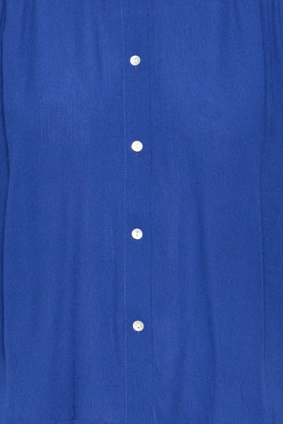 Marrakech Button Down Blouse (Sodalite Blue)