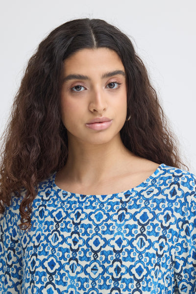 Marrakech Printed Top (Sodalite Blue Pattern)