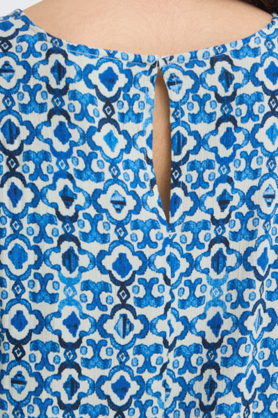 Marrakech Printed Top (Sodalite Blue Pattern)