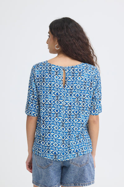 Marrakech Printed Top (Sodalite Blue Pattern)