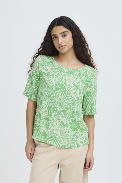 Marrakech Printed Top (Greenbriar)