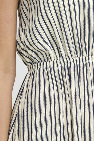 Marrakech Maxi Dress (Navy Stripe)