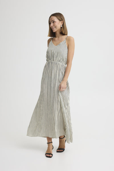 Marrakech Maxi Dress (Navy Stripe)