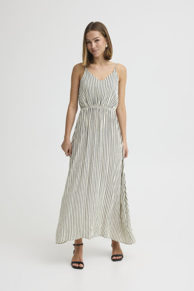 Marrakech Maxi Dress (Navy Stripe)