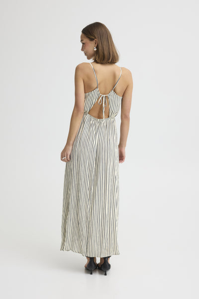 Marrakech Maxi Dress (Navy Stripe)