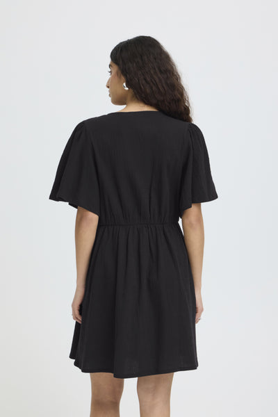 Lifana Button Down Dress (Black)