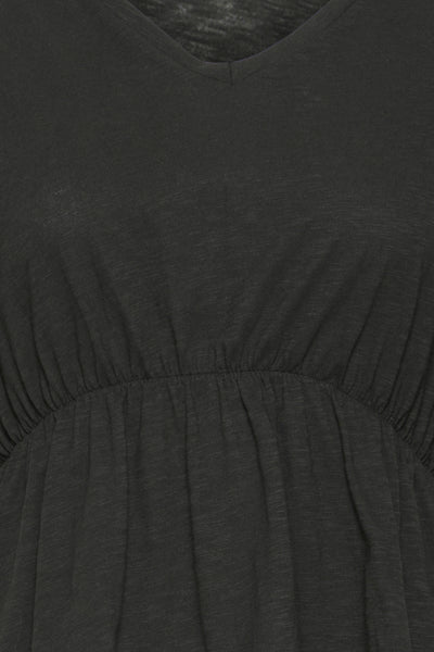 Olya Peplum Blouse (Black)
