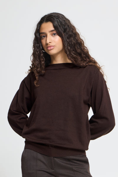 Luls Boatneck Sweater (Chocolate)