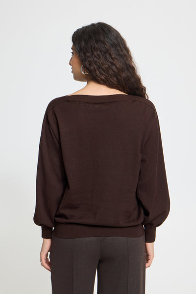 Luls Boatneck Sweater (Chocolate)