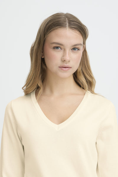 Luls V Neck Sweater (Birch)