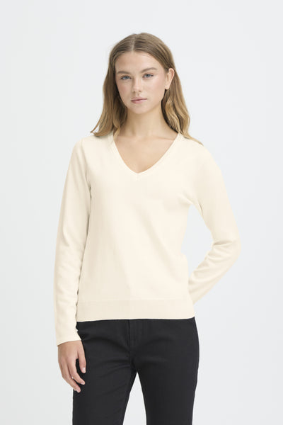 Luls V Neck Sweater (Birch)