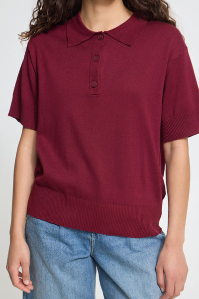 Luls Polo Sweater (Rhododendron)