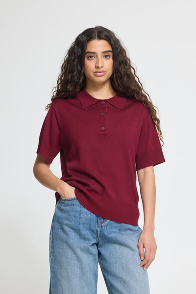 Luls Polo Sweater (Rhododendron)