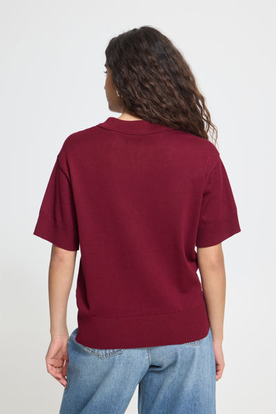 Luls Polo Sweater (Rhododendron)