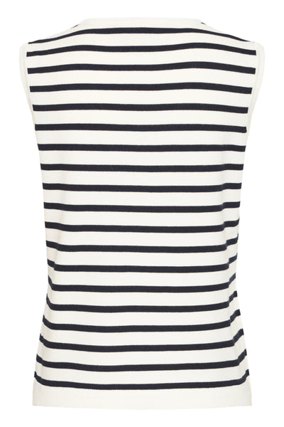 Luls Button Down Tank Vest (Navy Stripe)